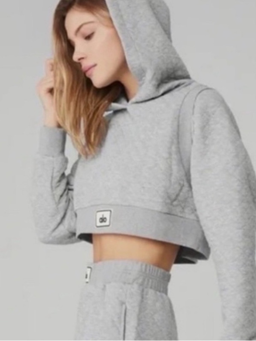 Alo yoga light grey arena hoodie - Picture 2 of 5